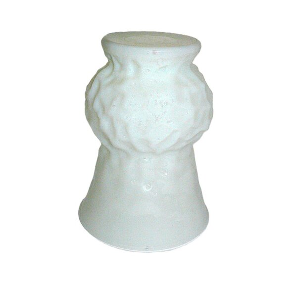 Vintage MCM White Milk Glass Vase with Textured Design G109 E O Brody - Picture 2 of 3